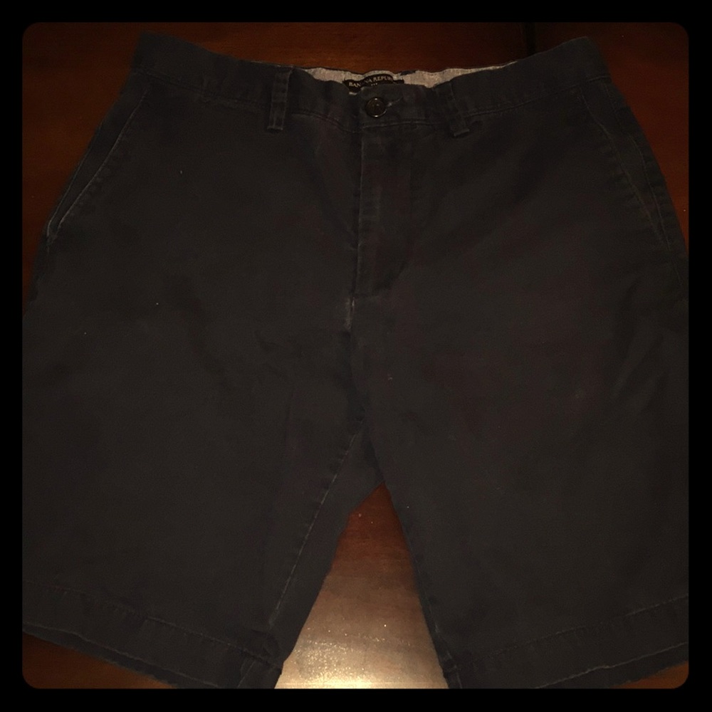Navy Flat front shorts